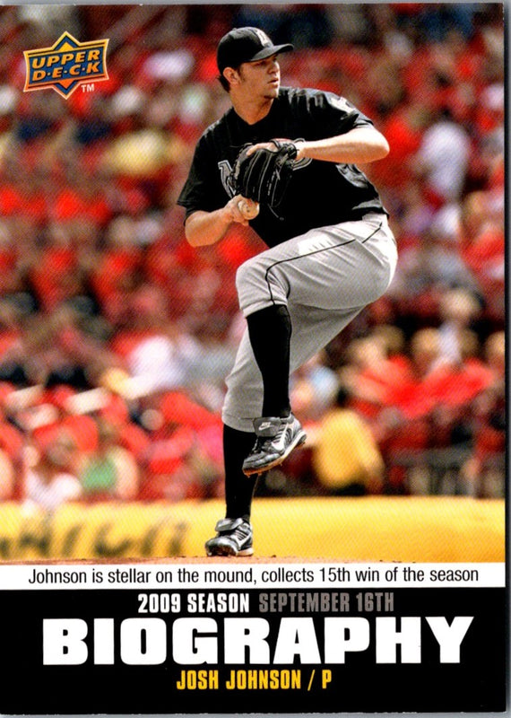 2010 Upper Deck Season Biography Josh Johnson #SB-185