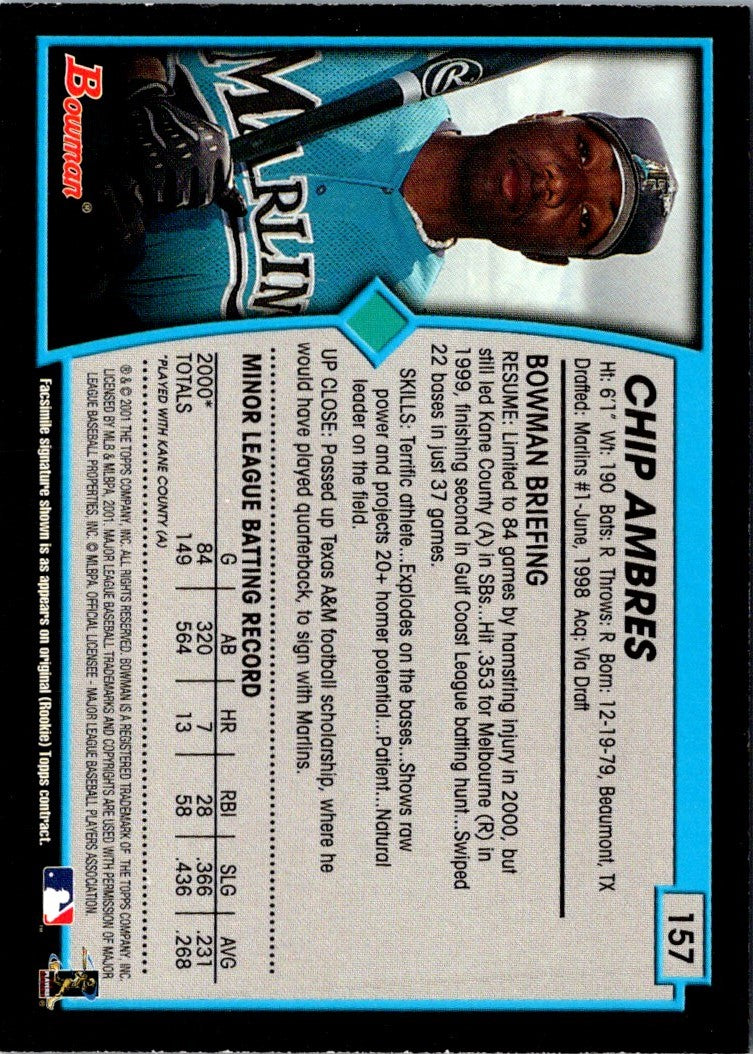 2001 Bowman Chip Ambres