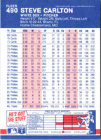 1987 Fleer Glossy Steve Carlton #490