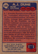 1985 Topps A.J. Duhe