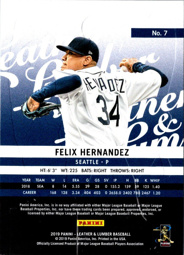 2019 Panini Leather & Lumber Felix Hernandez