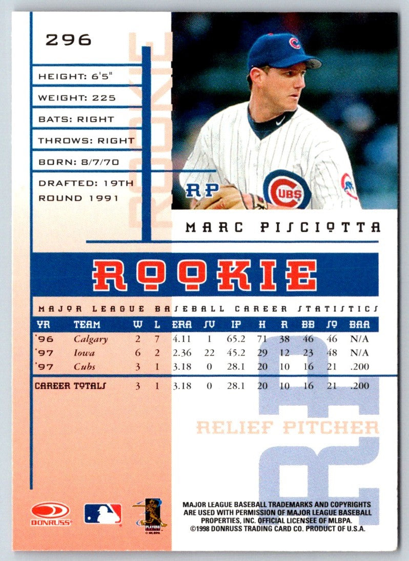 1998 Leaf Rookies & Stars Marc Pisciotta