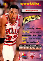 1993 Stadium Club Frequent Flyer Upgrades Scottie Pippen #184