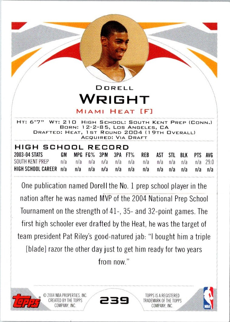 2004 Topps 1st Edition Dorell Wright