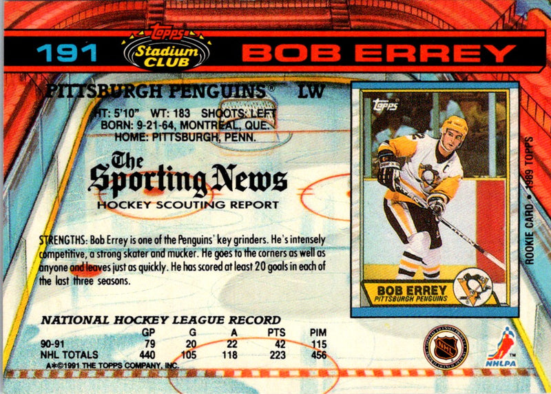 1991 Stadium Club Bob Errey