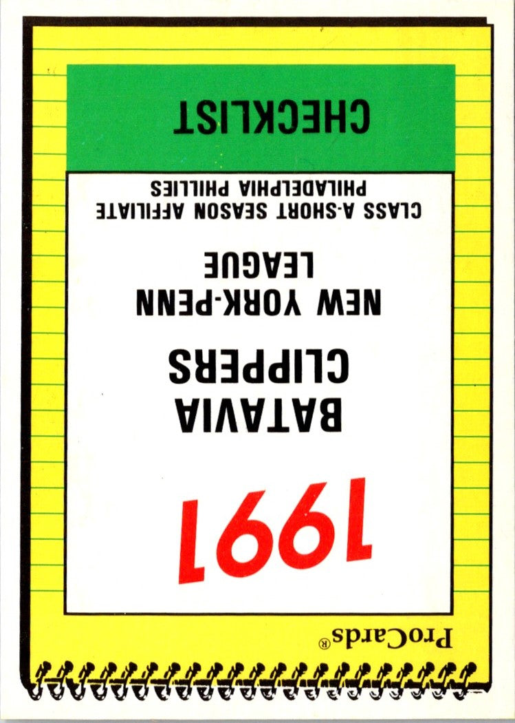 1991 ProCards Checklist