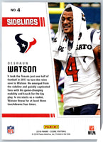 2018 Score Sidelines Deshaun Watson #4