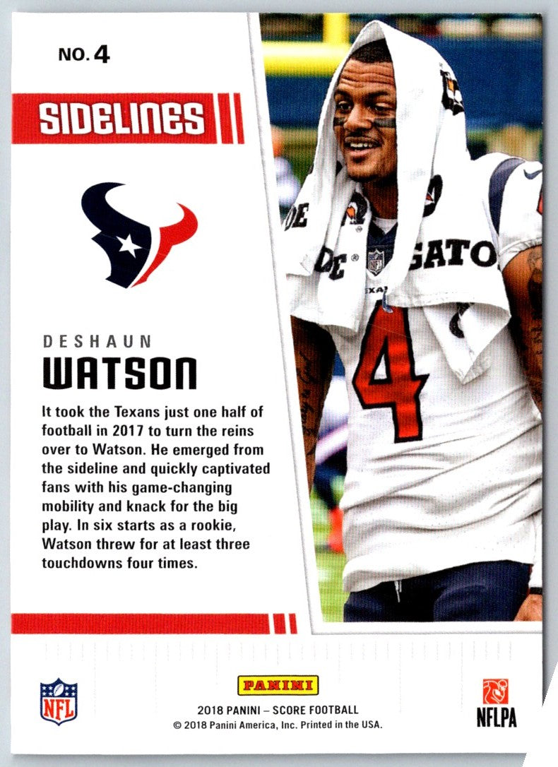 2018 Score Sidelines Deshaun Watson