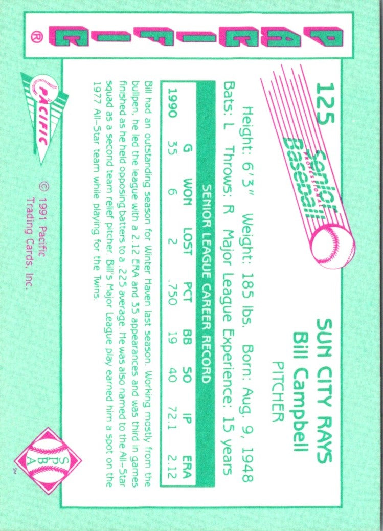 1991 Pacific Senior League Bill Campbell
