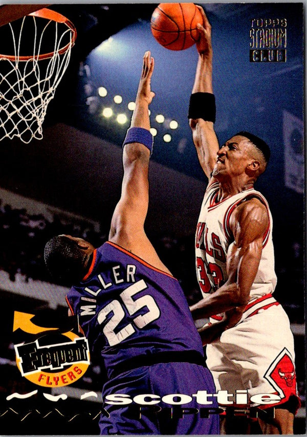 1993 Stadium Club Frequent Flyer Upgrades Scottie Pippen #184