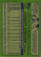 1982 Topps Joaquin Andujar #533