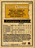 1996 Topps Duane Clemons #428 Rookie