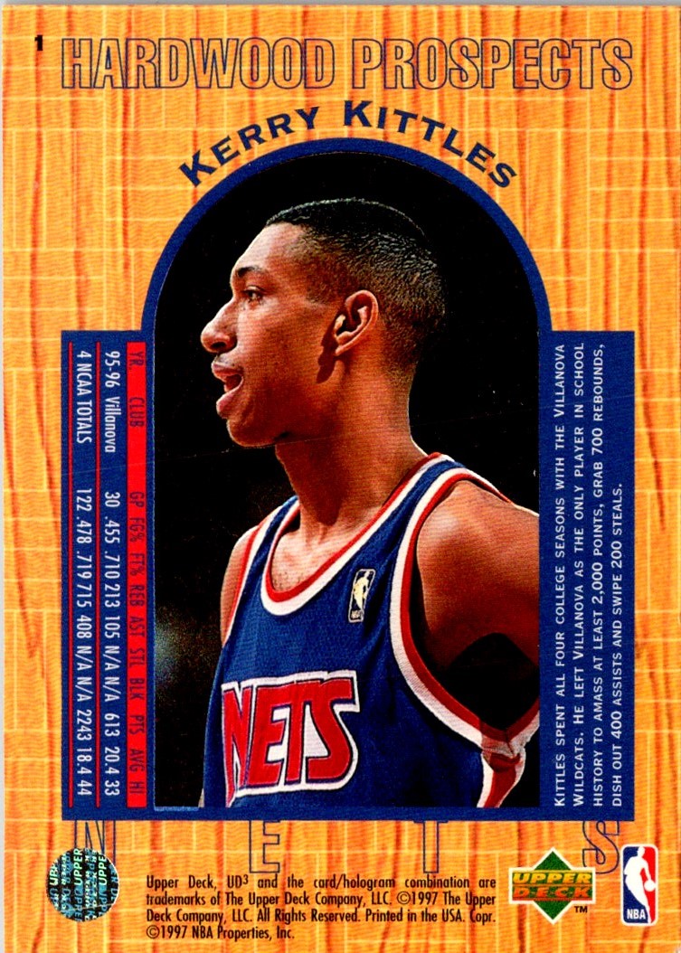 1996 Upper Deck UD3 Kerry Kittles