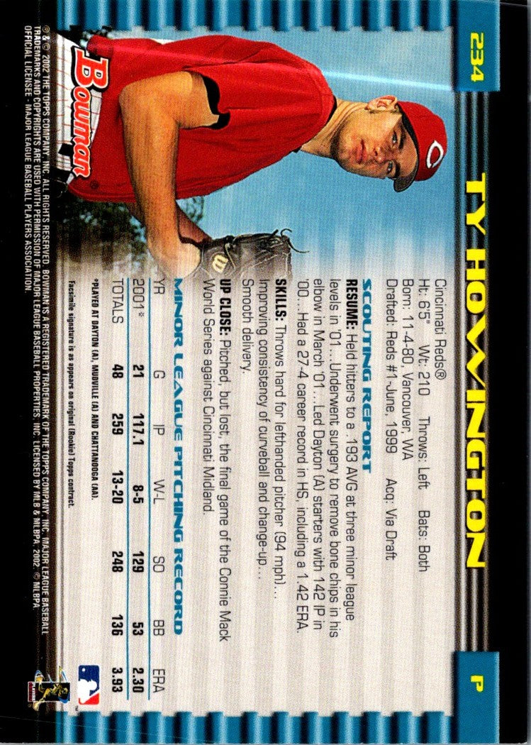 2002 Bowman Ty Howington