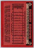 1986 Topps Bobby Brown #182