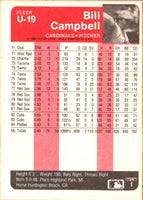 1985 Fleer Update Bill Campbell #U-19
