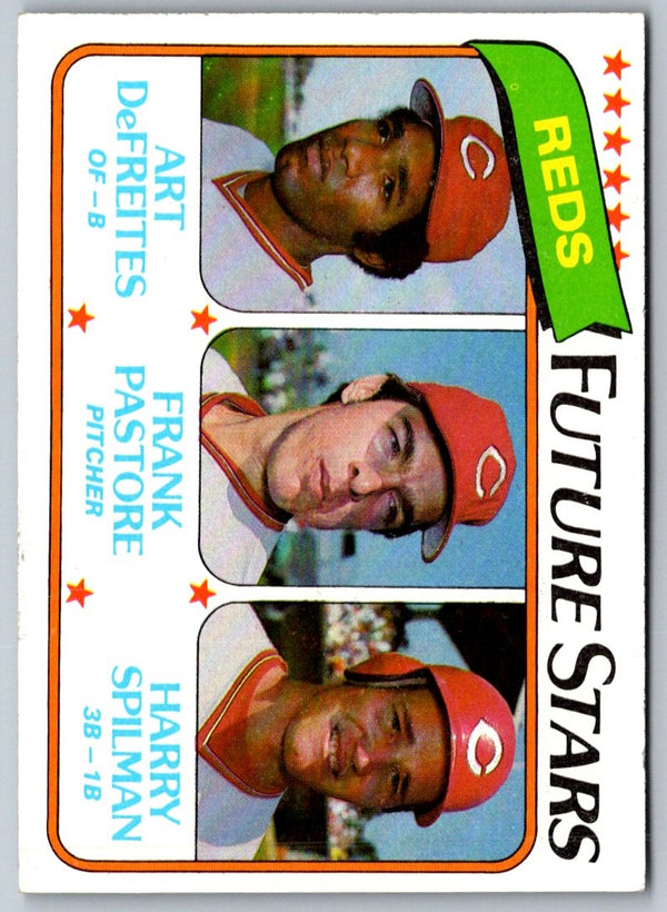 1980 Topps Reds Future Stars - Art DeFreites/Frank Pastore/Harry Spilman #677 Rookie