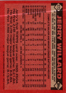 1986 Topps Jerry Willard