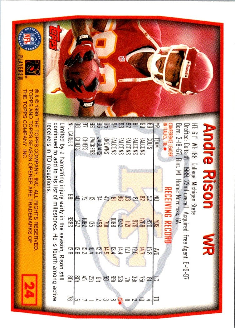 1999 Topps Season Opener Andre Rison