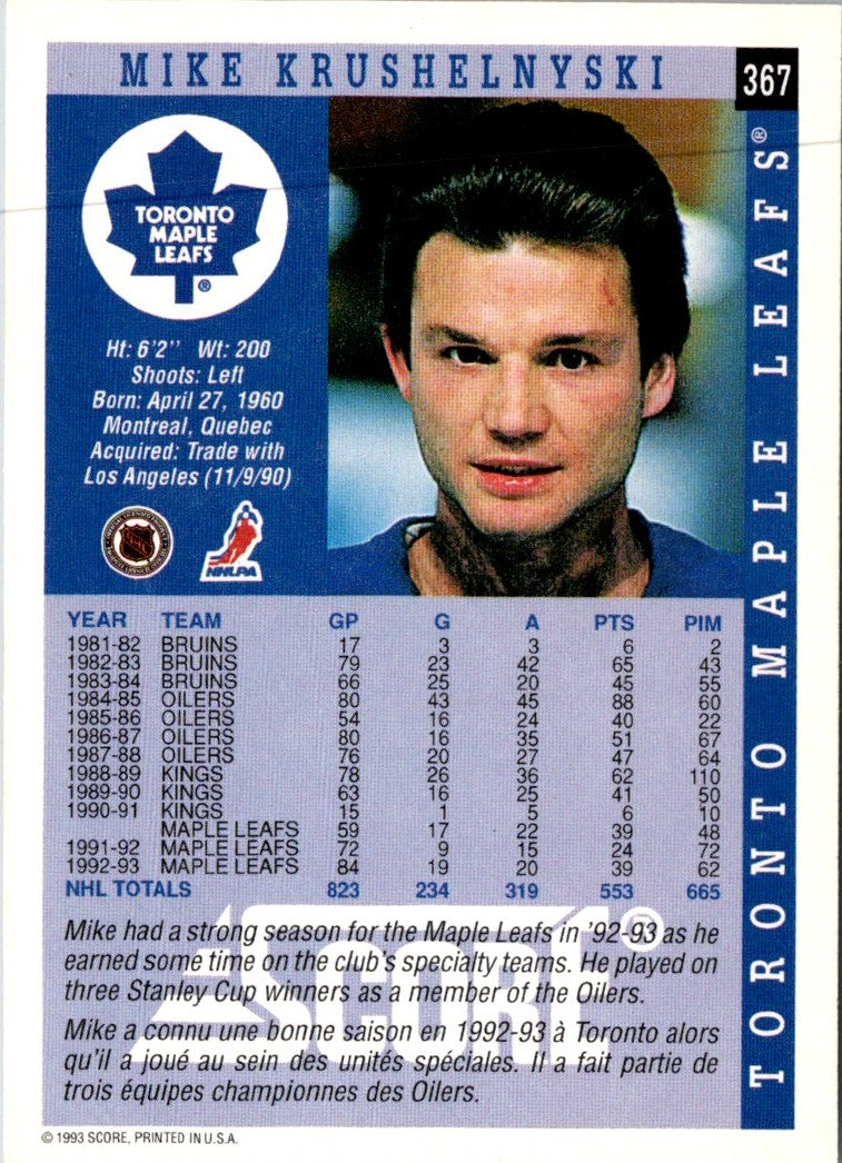 1993 Score Mike Krushelnyski
