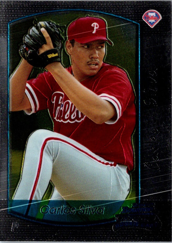2000 Bowman Draft Picks & Prospects Chrome Carlos Silva #66 Rookie