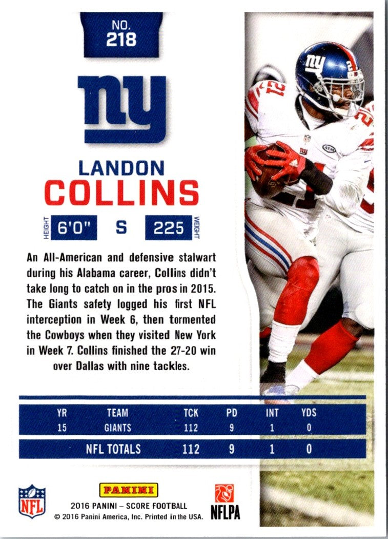 2016 Score Landon Collins