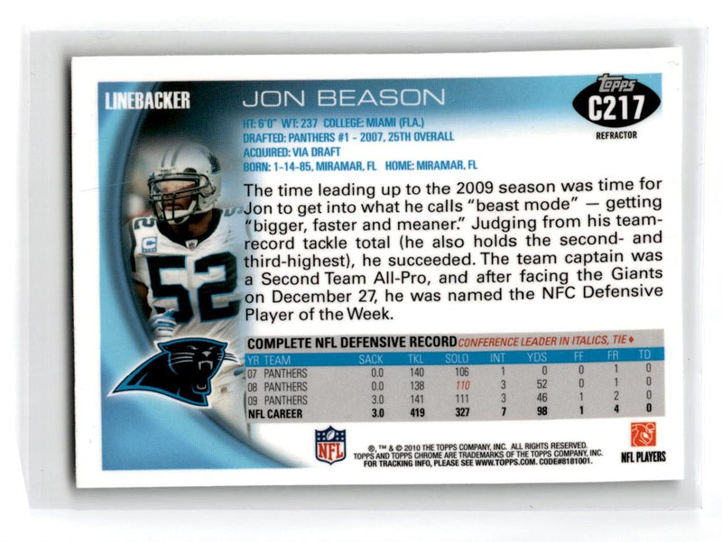 2010 Topps Chrome Jon Beason