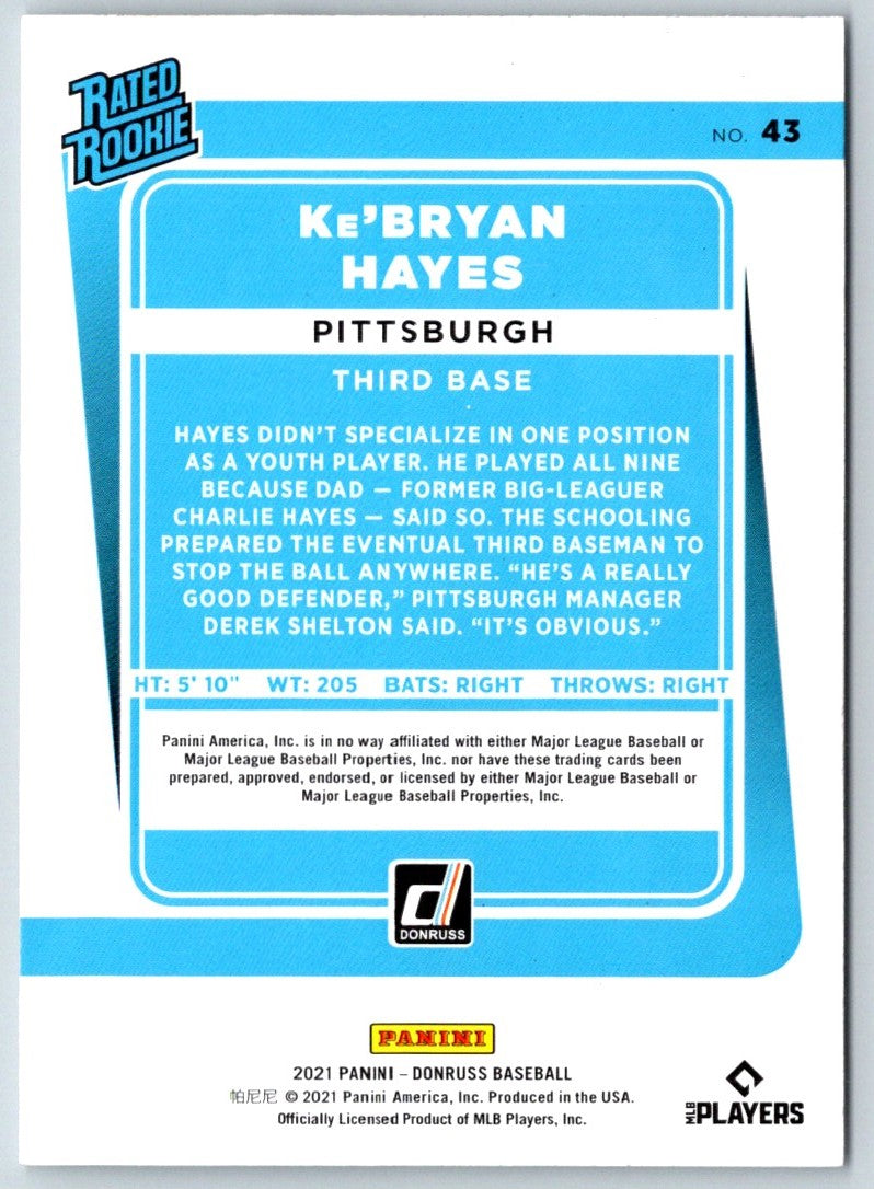 2021 Donruss Ke'Bryan Hayes