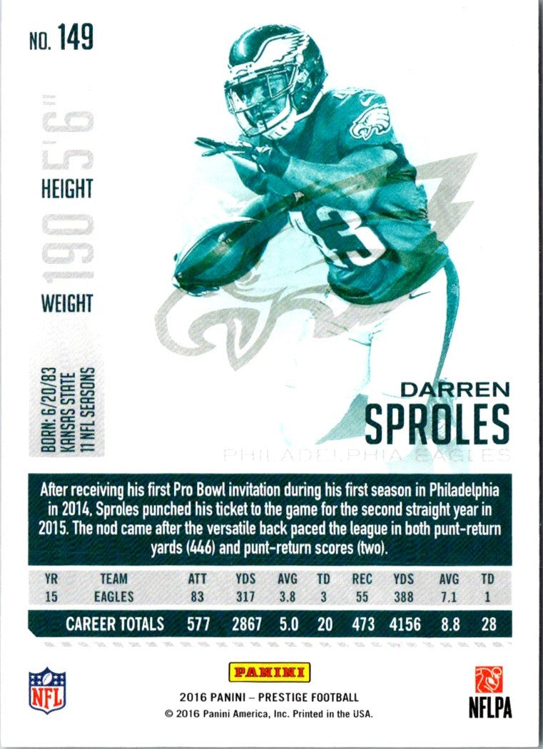 2016 Panini Prestige Darren Sproles