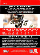 2007 Bowman Justin Durant