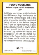 1987 Donruss Highlights Floyd Youmans