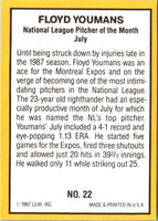 1987 Donruss Highlights Floyd Youmans #22