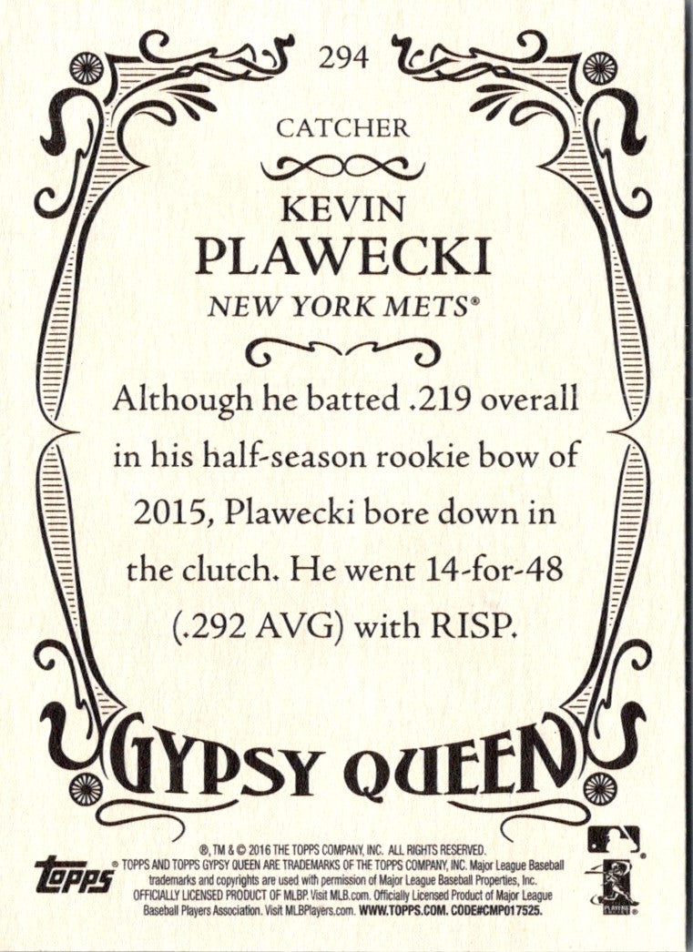 2016 Topps Gypsy Queen Kevin Plawecki