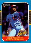 1987 Donruss Highlights Floyd Youmans