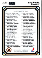 1992 Upper Deck Star Rookie Checklist #398