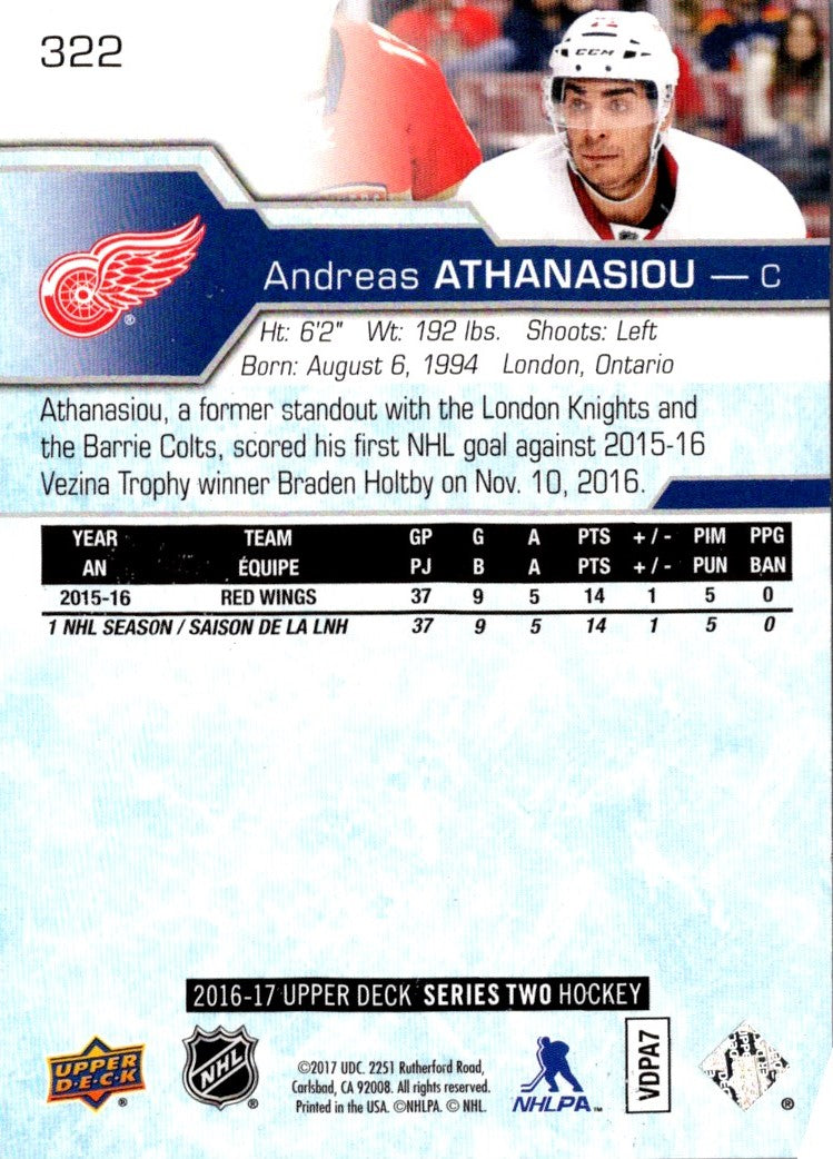 2017 Upper Deck Andreas Athanasiou