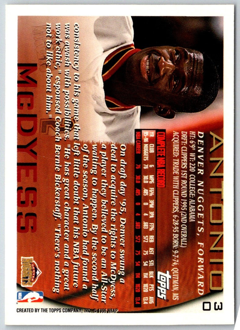 1996 Topps Antonio McDyess