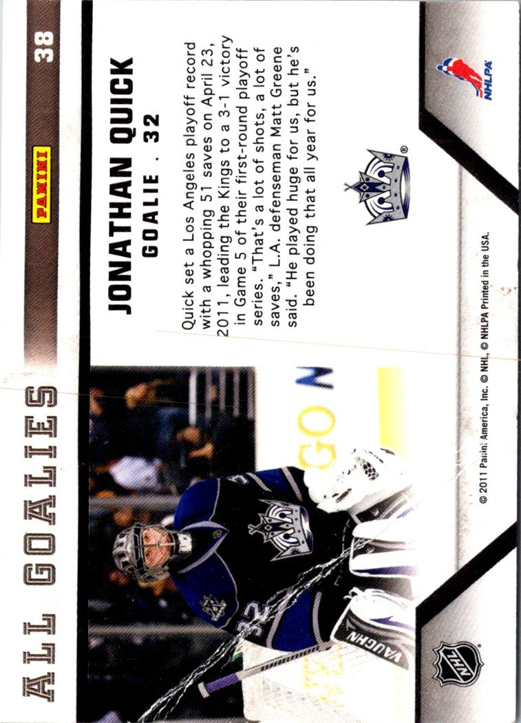 2010 Panini All-Goalies Jonathan Quick