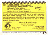 1991 ProCards Carlos Arroyo #3501