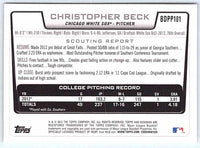 2012 Bowman Christopher Beck #BDPP101