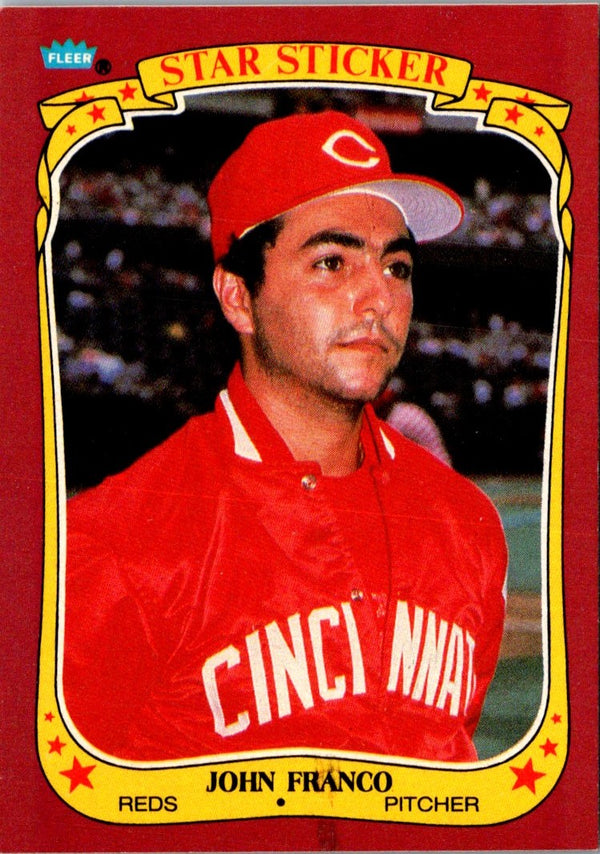 1986 Fleer Star Stickers John Franco #39