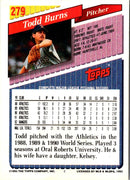 1993 Topps Gold Todd Burns