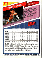 1993 Topps Gold Todd Burns #279