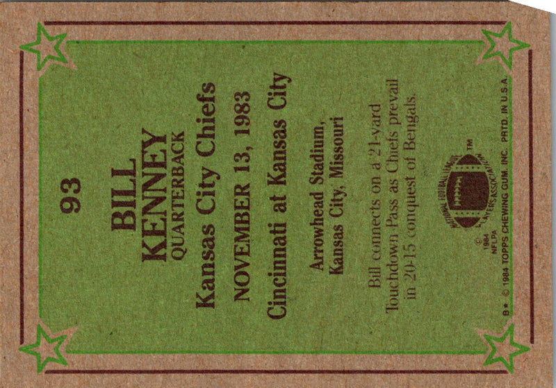 1984 Topps Bill Kenney