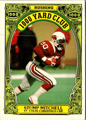1986 Topps 1000 Yard Club Stump Mitchell #25