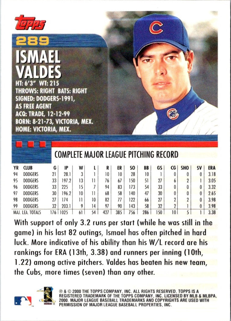 2000 Topps Ismael Valdes