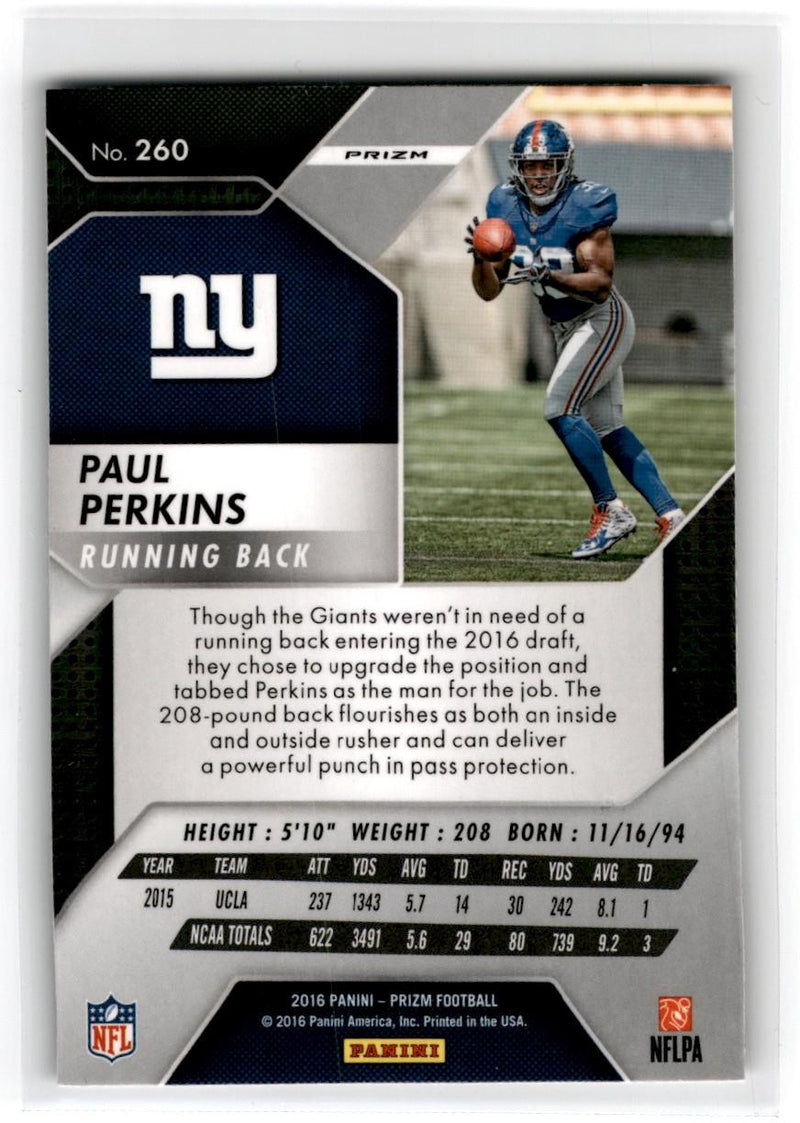 2016 Panini Prizm Paul Perkins