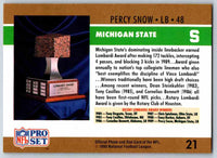 1990 Pro Set Percy Snow #21