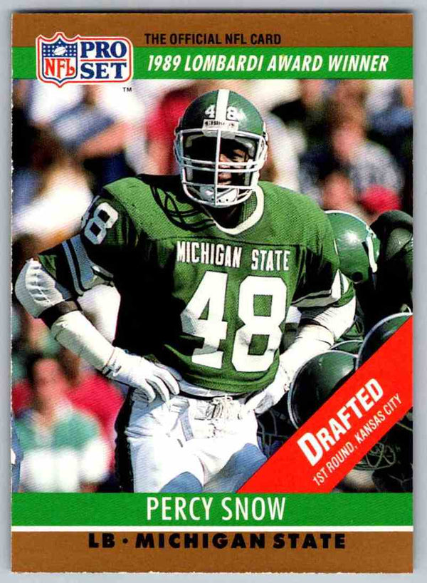 1990 Pro Set Percy Snow #21