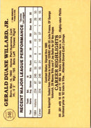 1985 Donruss Jerry Willard